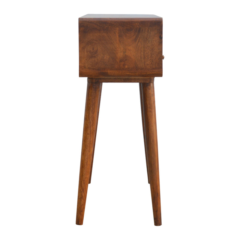 Curved Chestnut Console Table Artisan