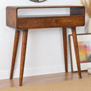 Curved Chestnut nightstand Artisan