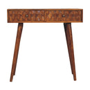 Chestnut Pineapple Console Table