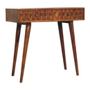 Chestnut Pineapple Console Table