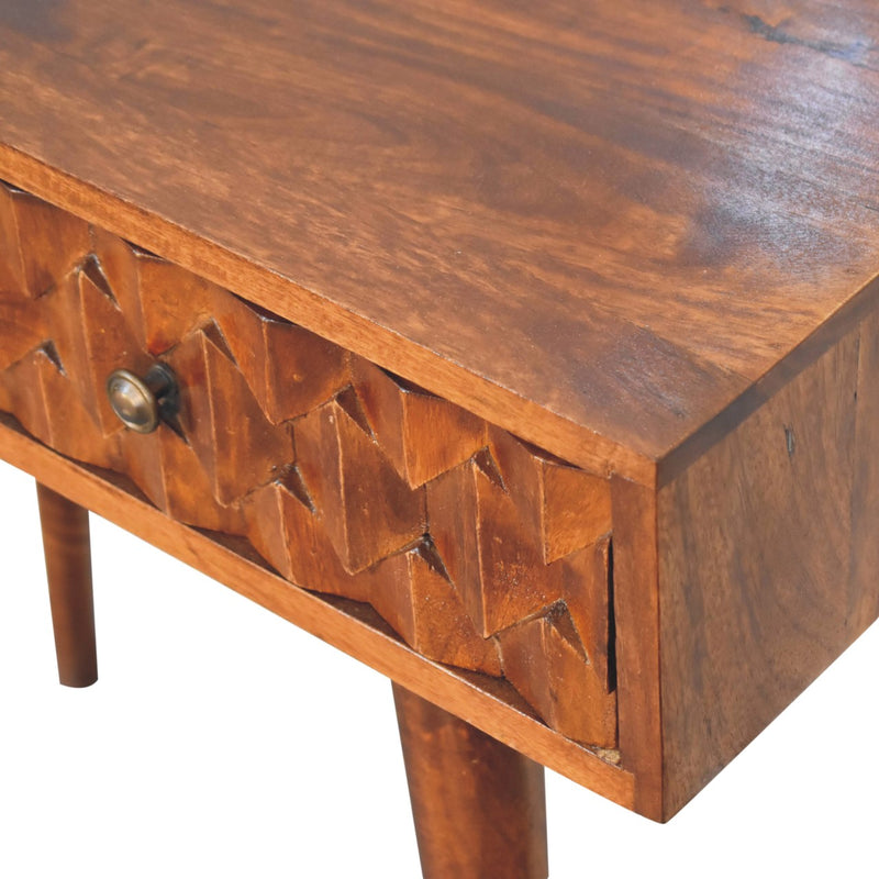 Chestnut Pineapple Console Table