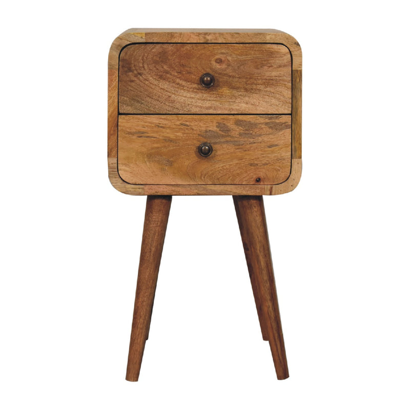 Mini Oak-ish Curved nightstand Artisan