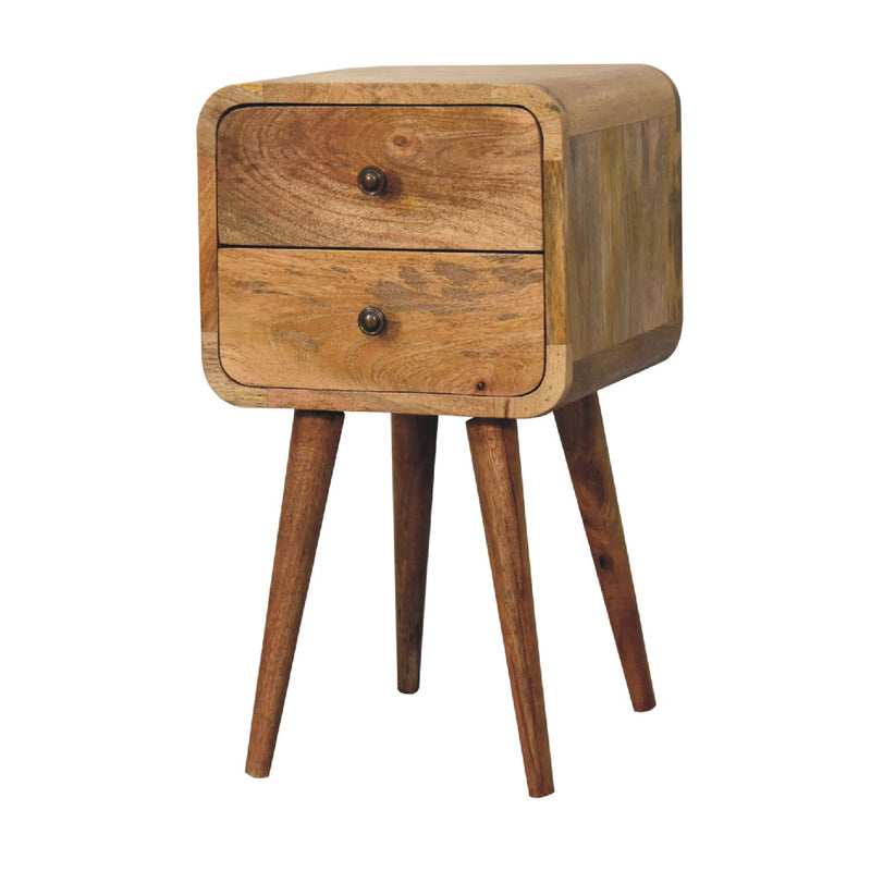 Mini Oak-ish Curved nightstand Artisan