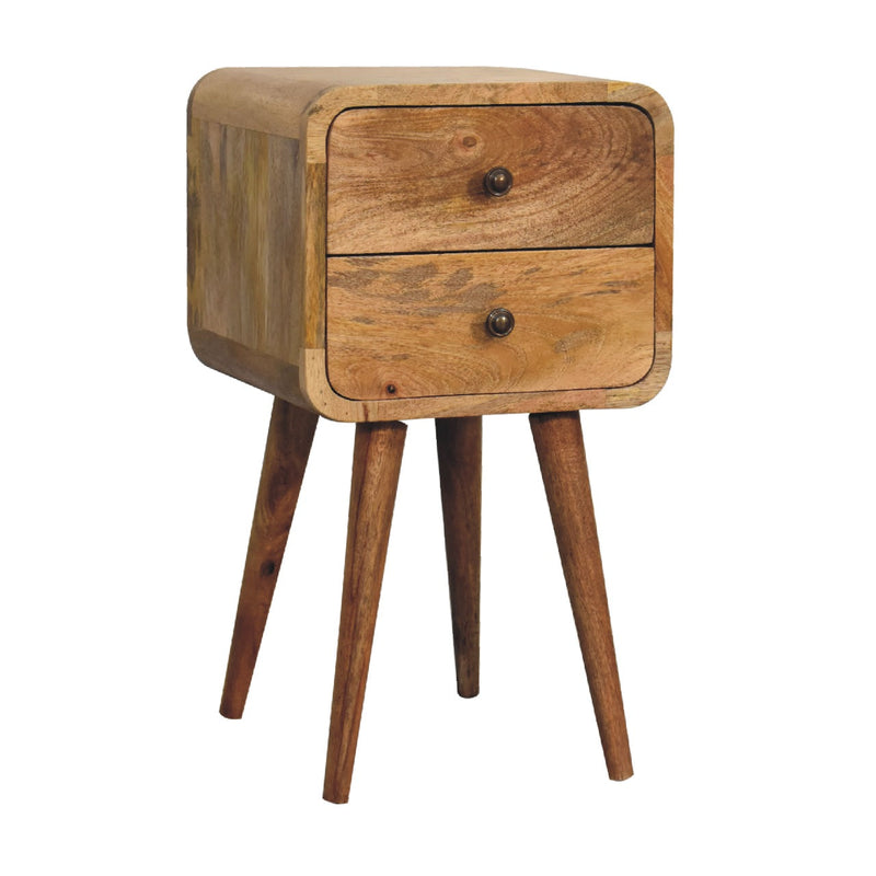 Mini Oak-ish Curved nightstand Artisan