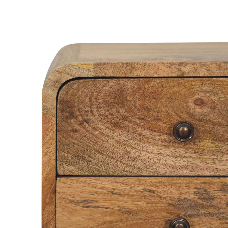 Mini Oak-ish Curved nightstand Artisan