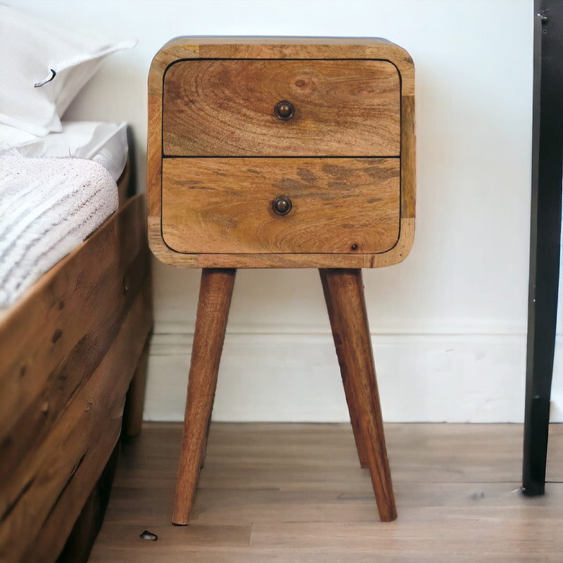 Mini Oak-ish Curved nightstand Artisan