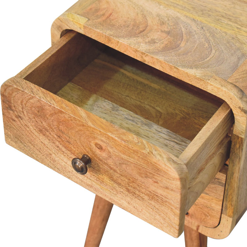 Mini Oak-ish Curved nightstand Artisan