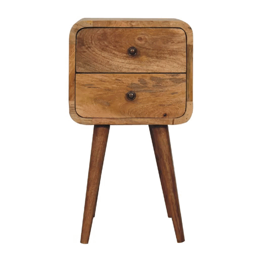 Mini Oak-ish Curved nightstand Artisan
