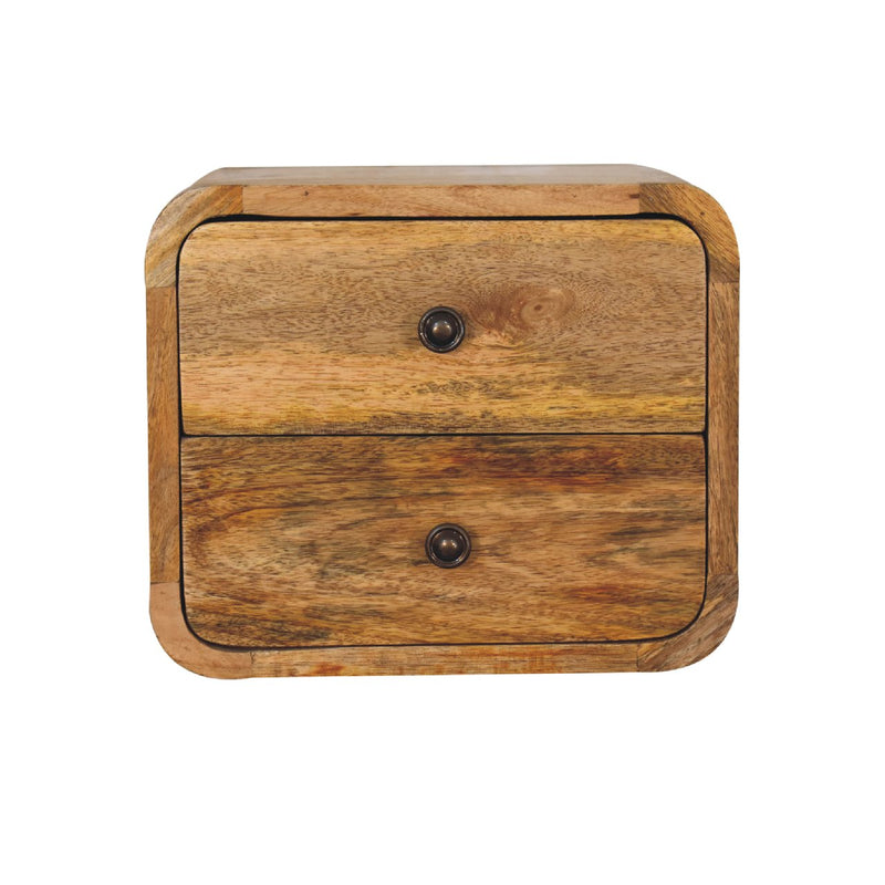 Mini Curve Oak-ish Floating nightstand Artisan