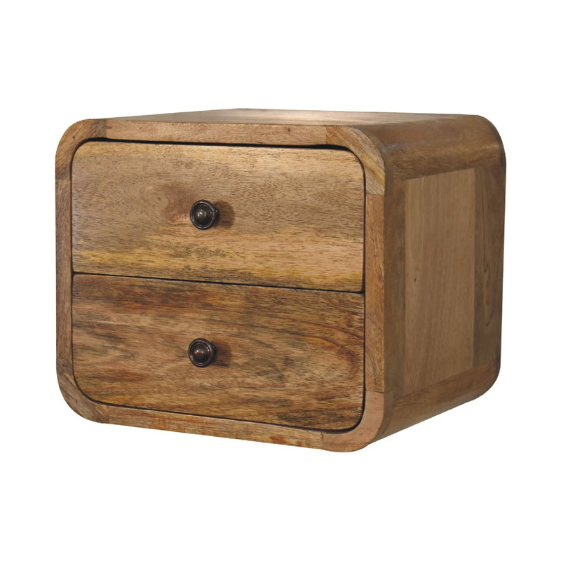 Mini Curve Oak-ish Floating nightstand Artisan