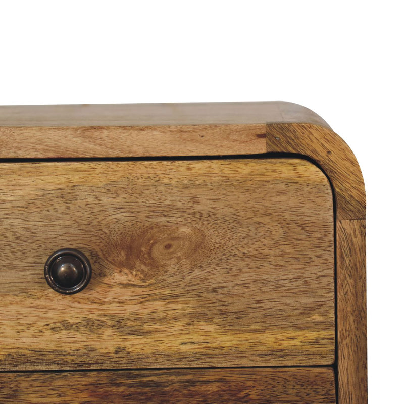 Mini Curve Oak-ish Floating nightstand Artisan