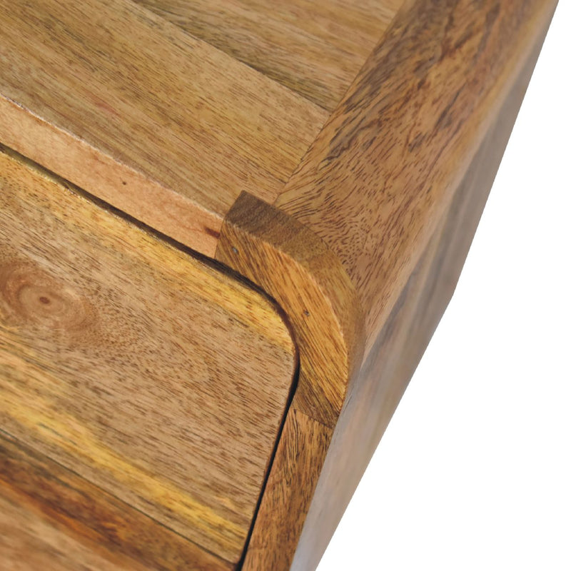 Mini Curve Oak-ish Floating nightstand Artisan