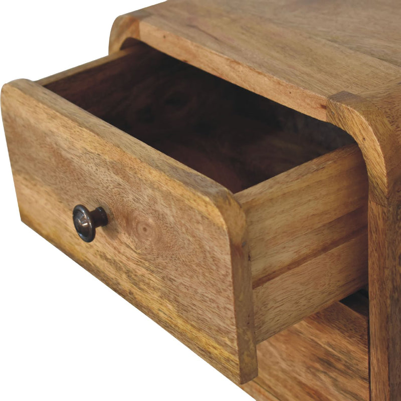 Mini Curve Oak-ish Floating nightstand Artisan