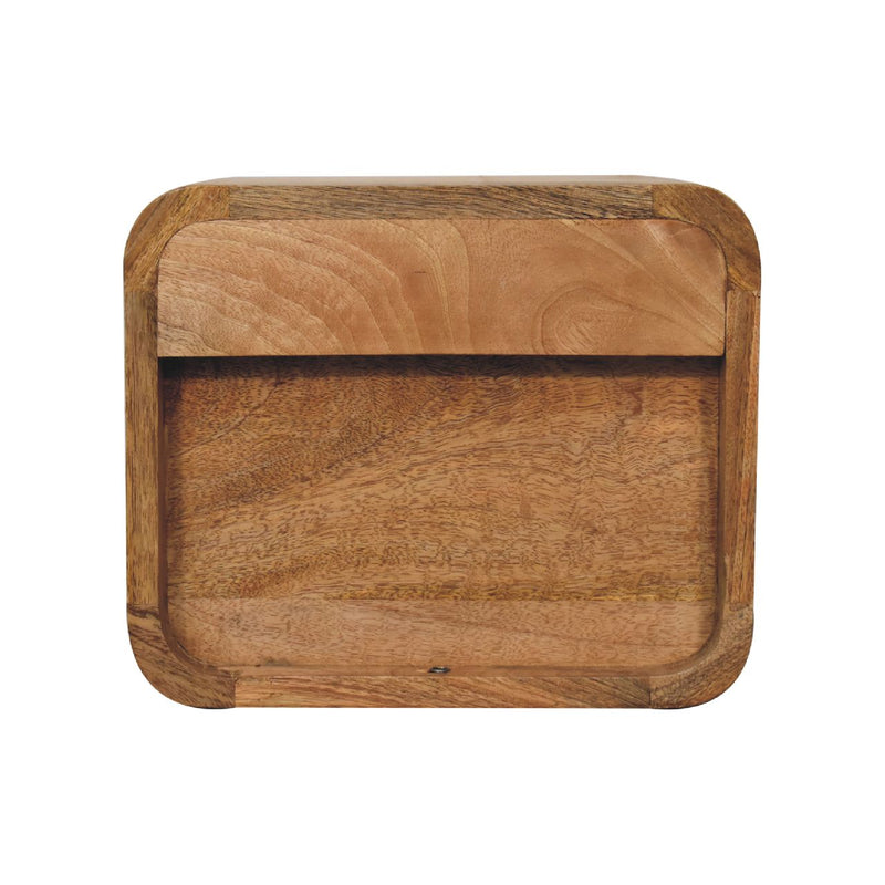 Mini Curve Oak-ish Floating nightstand Artisan