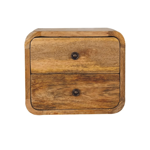 Mini Curve Oak-ish Floating nightstand Artisan