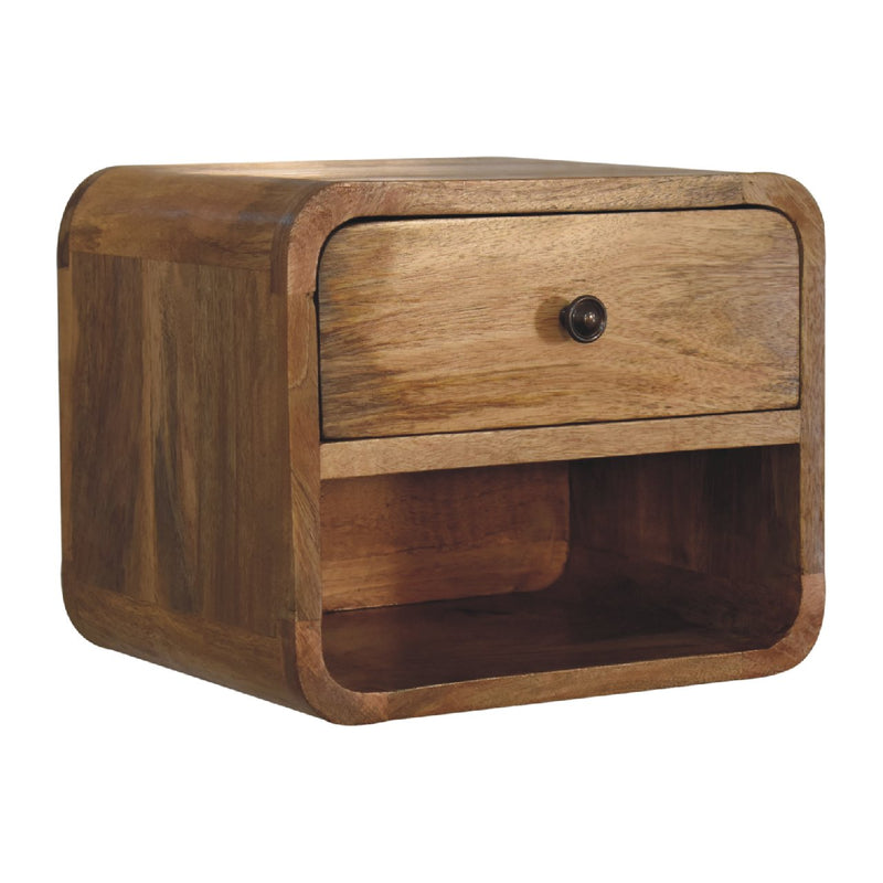 Mini Oak-ish Floating Open nightstand Artisan