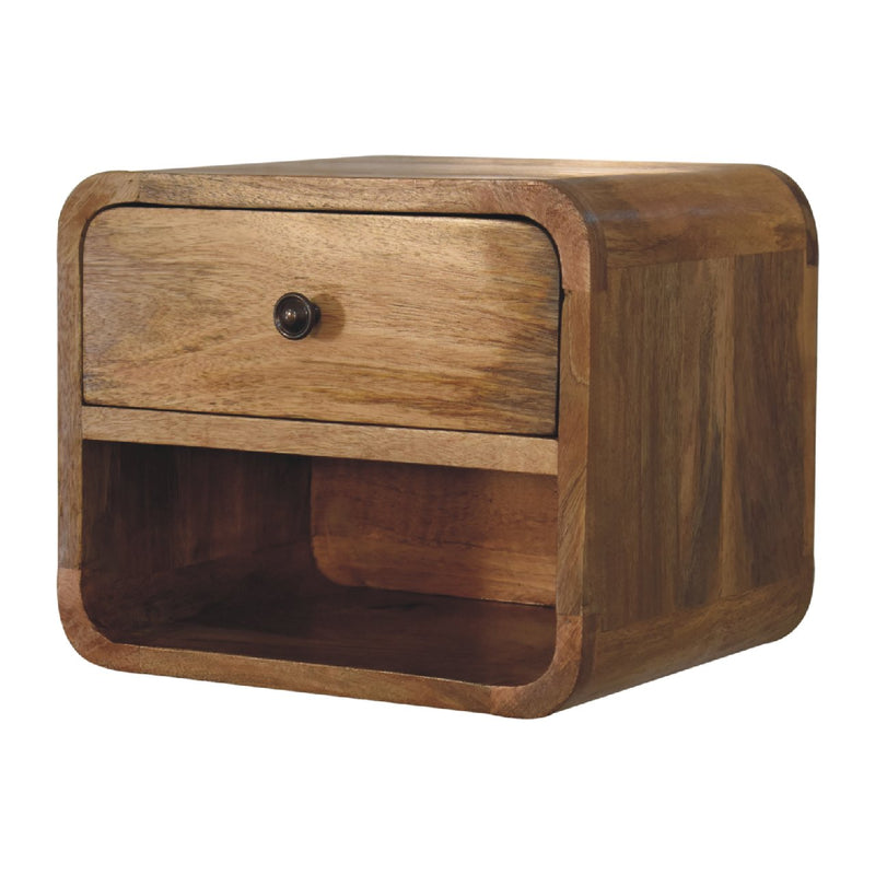 Mini Oak-ish Floating Open nightstand Artisan