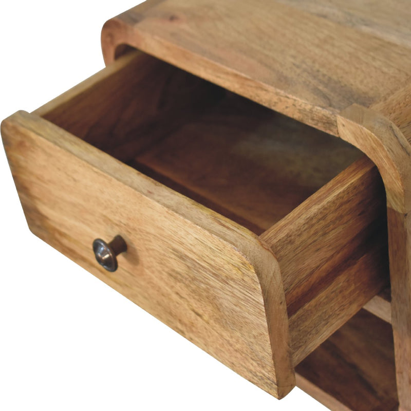Mini Oak-ish Floating Open nightstand Artisan