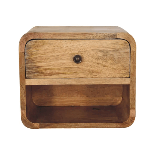 Mini Oak-ish Floating Open nightstand Artisan
