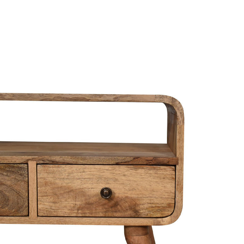 Mini Curved Oak-ish Media Unit Artisan