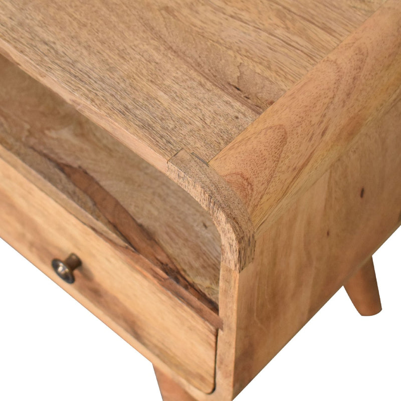 Mini Curved Oak-ish Media Unit Artisan