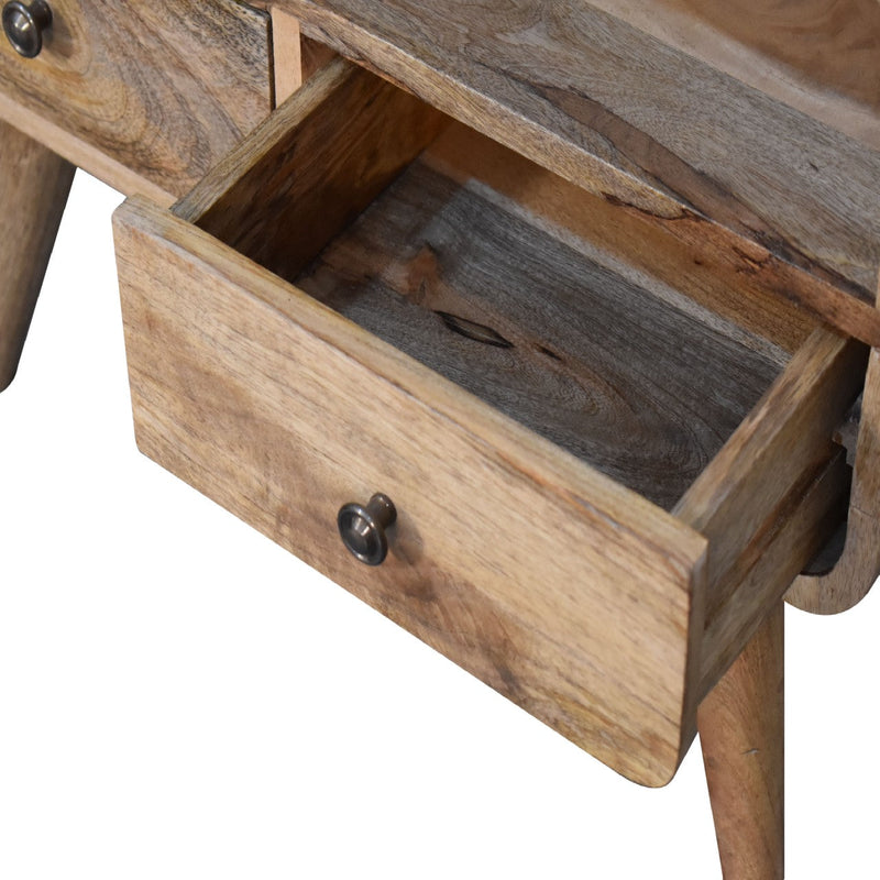 Mini Curved Oak-ish Media Unit Artisan