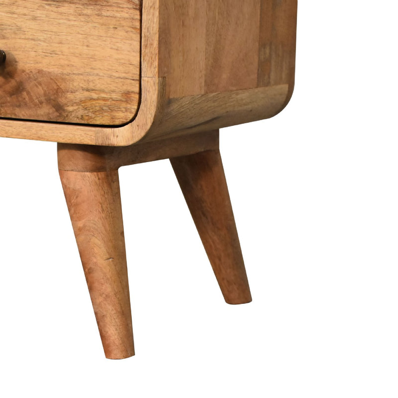Mini Curved Oak-ish Media Unit Artisan