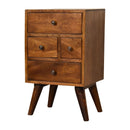 4 Drawer Multi Chestnut nightstand Artisan