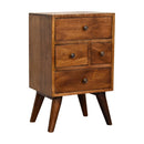 4 Drawer Multi Chestnut nightstand Artisan