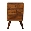 4 Drawer Multi Chestnut nightstand Artisan