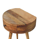 Mini Oak-ish Circular Shape Nightstand