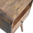 Mini Grey Wash Curve Open Nightstand