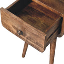 Mini Grey Wash Curve Open Nightstand