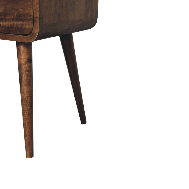 Mini Grey Wash Curve Open Nightstand