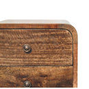 Mini Curved Grey Washed nightstand Artisan