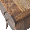 Mini Curved Grey Washed nightstand Artisan