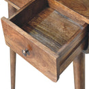 Mini Grey-wash Curved Console Table