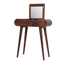 Mini Round Chestnut Fold Vanity Table Artisan