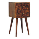 Mini Chestnut Cube 2 Drawer nightstand Artisan