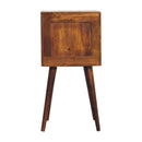 Mini Chestnut Cube 2 Drawer nightstand Artisan