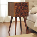 Curved Chestnut nightstand Artisan