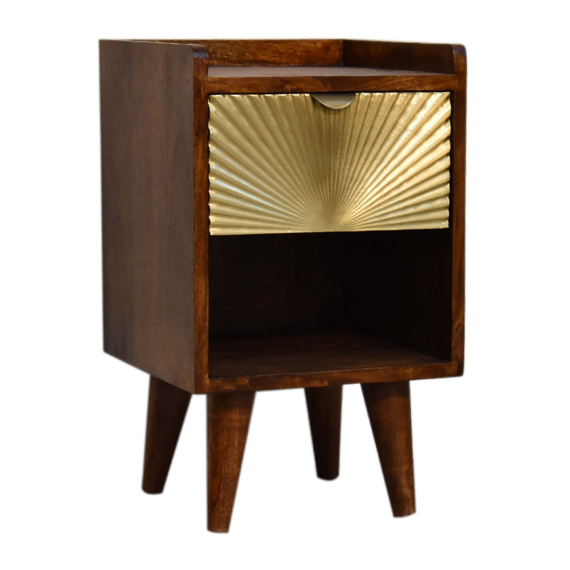 Mini Manila Gold 1 Drawer nightstand Artisan