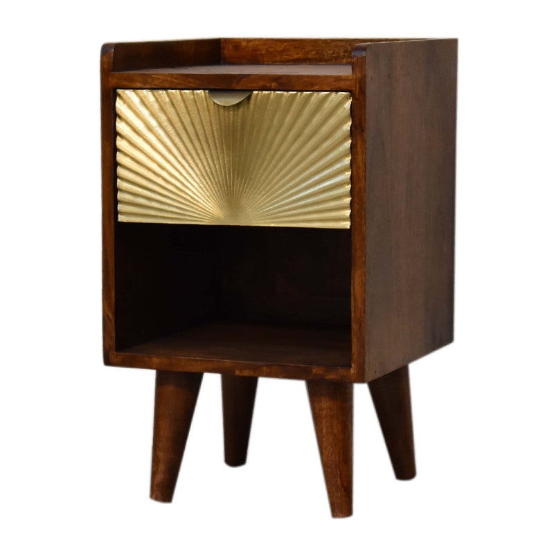 Mini Manila Gold 1 Drawer nightstand Artisan