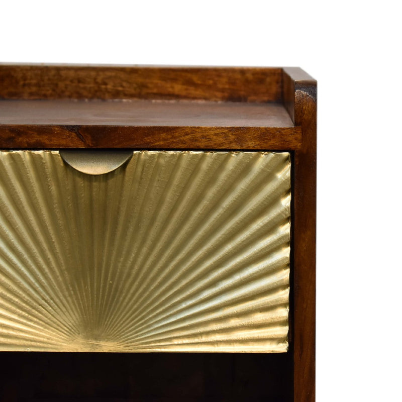 Mini Manila Gold 1 Drawer nightstand Artisan