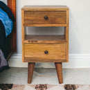 Mini Classic Multi Oak-ish nightstand Artisan