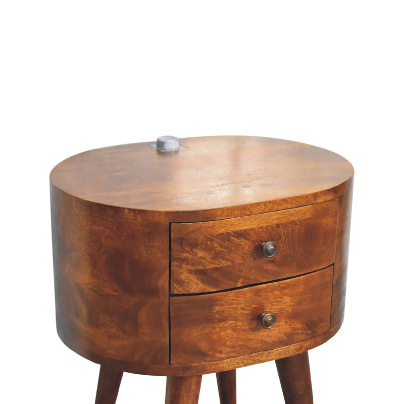 Chestnut Nightstand with Reading Light