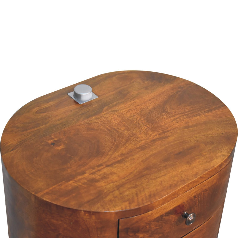 Chestnut Nightstand with Reading Light
