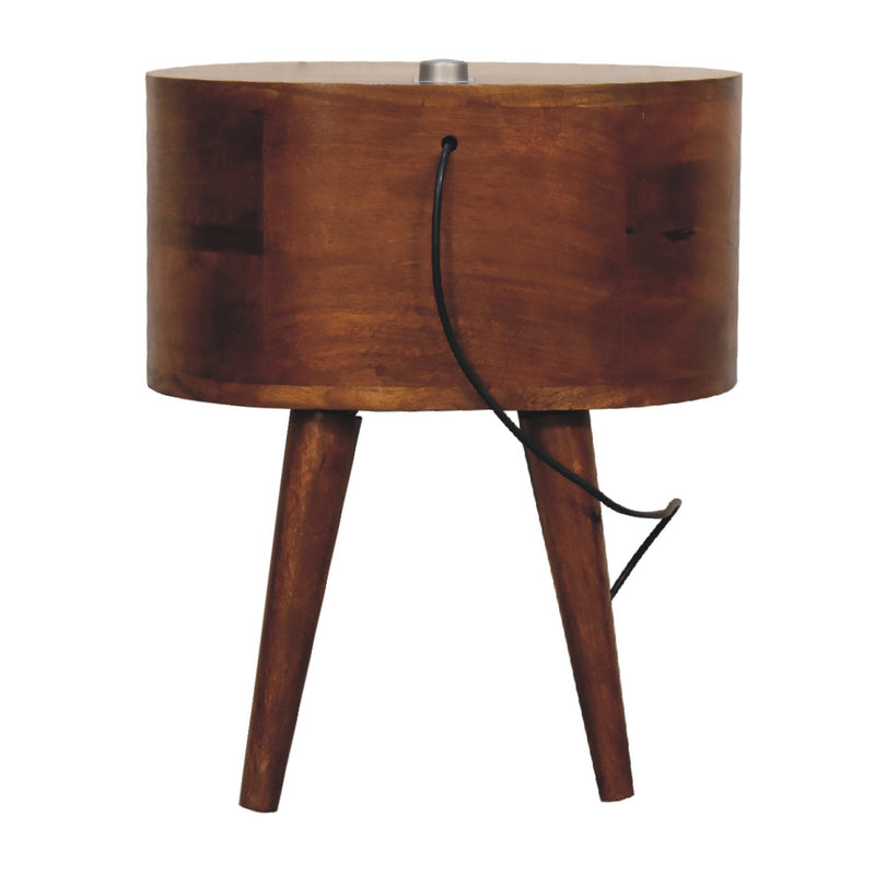 Chestnut Nightstand with Reading Light