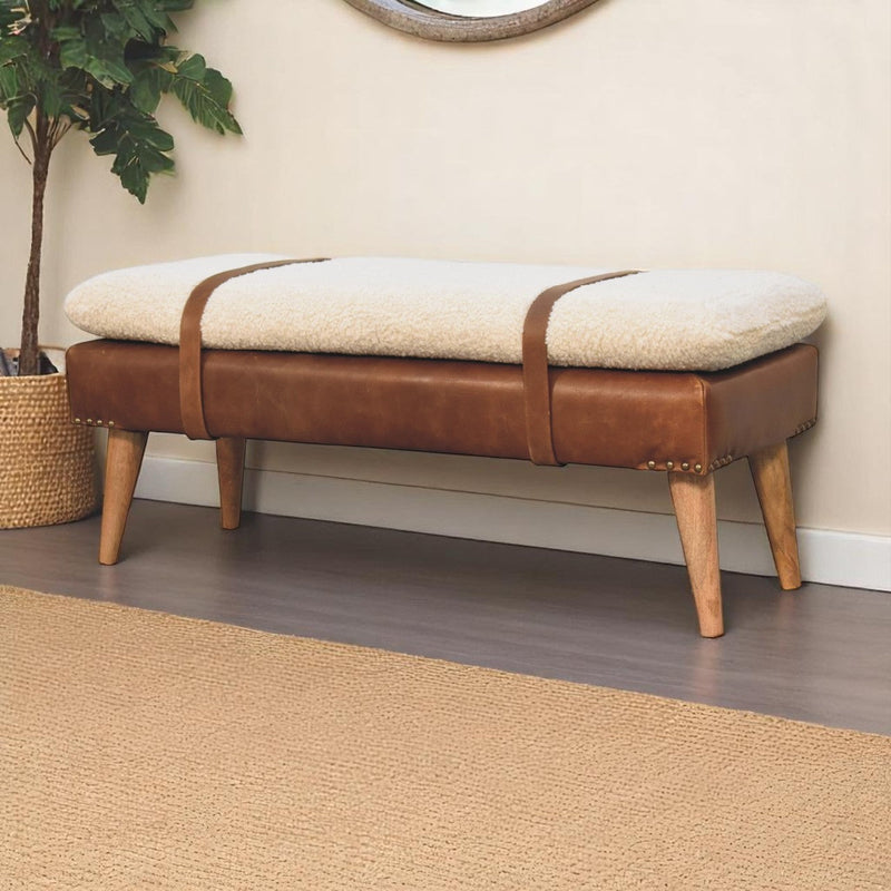Buffalo Leather Chesterfield Sofa 2-Seater Artisan
