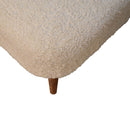 Boucle Cream Square Footstool Artisan